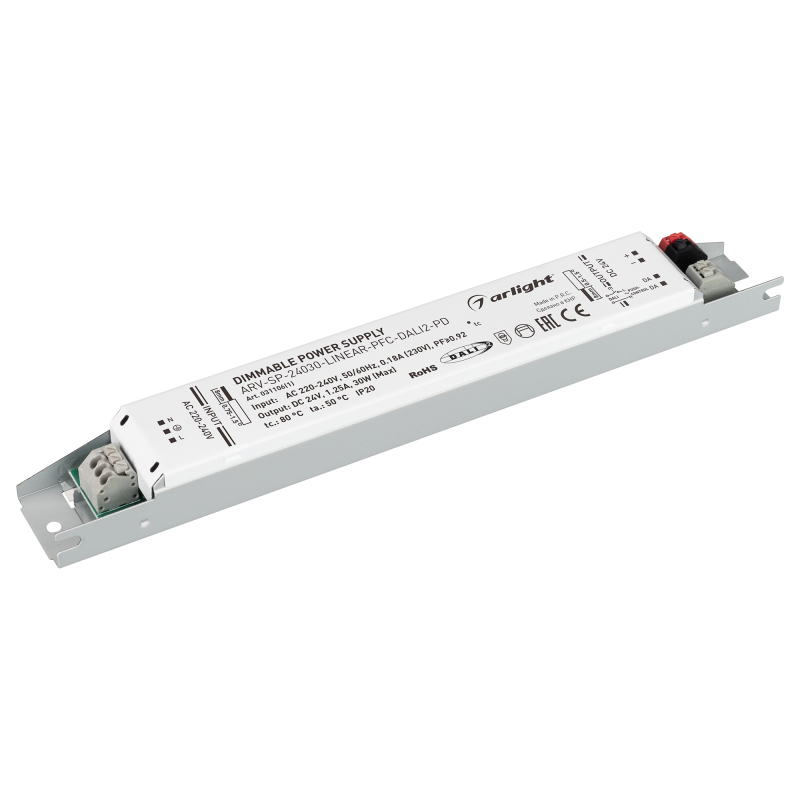 Блок питания Arlight ARV-SP-24030-Linear-PFC-DALI2-PD (24V, 1.25A, 30W) 031106(1) в Санкт-Петербурге