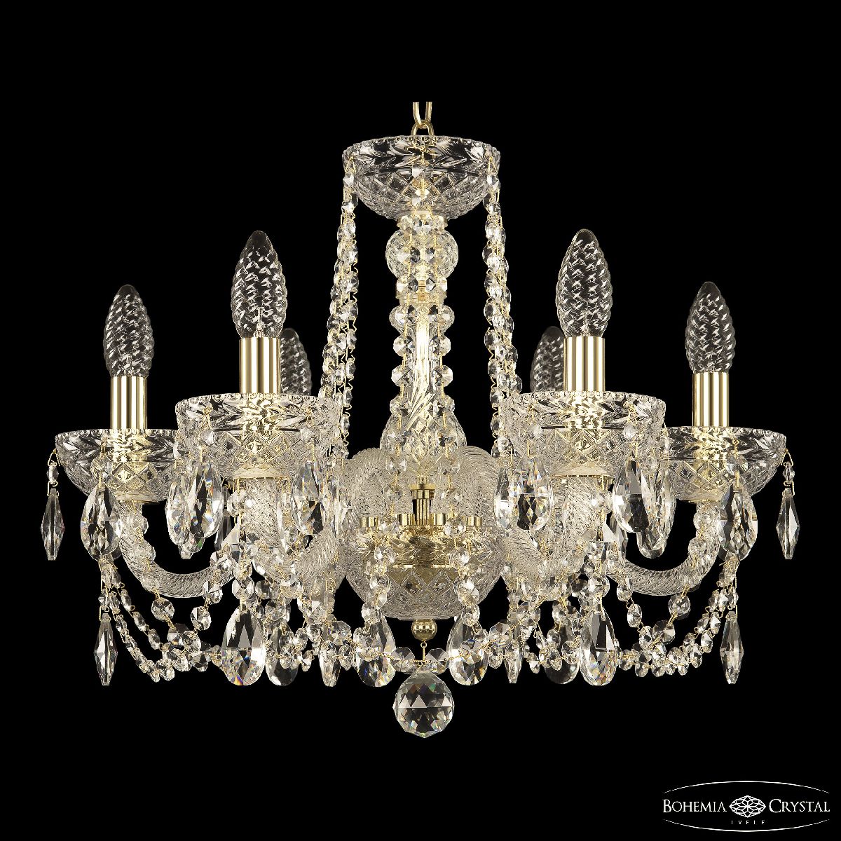 Подвесная люстра Bohemia Ivele Crystal 5402/6/165 G Clear/M-1F в Санкт-Петербурге