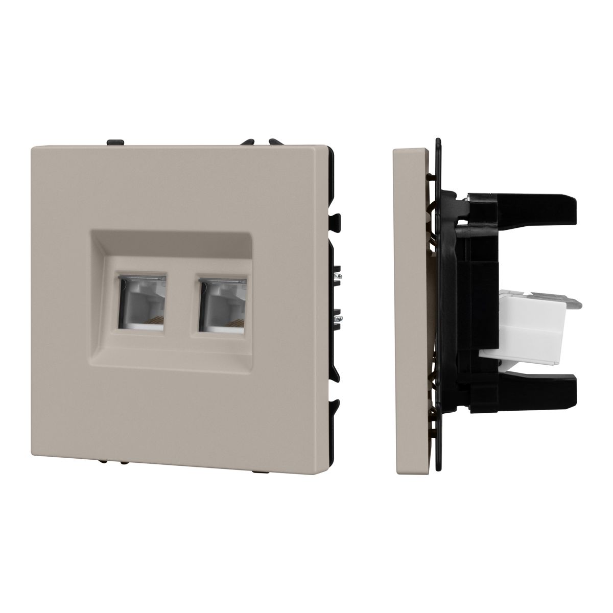 Механизм сдвоенной телефонной розетки Arlight SCT-NOBE-MTL2-SFPL-CA (RJ-11, 4C) (Кашемир) 061889 в Санкт-Петербурге