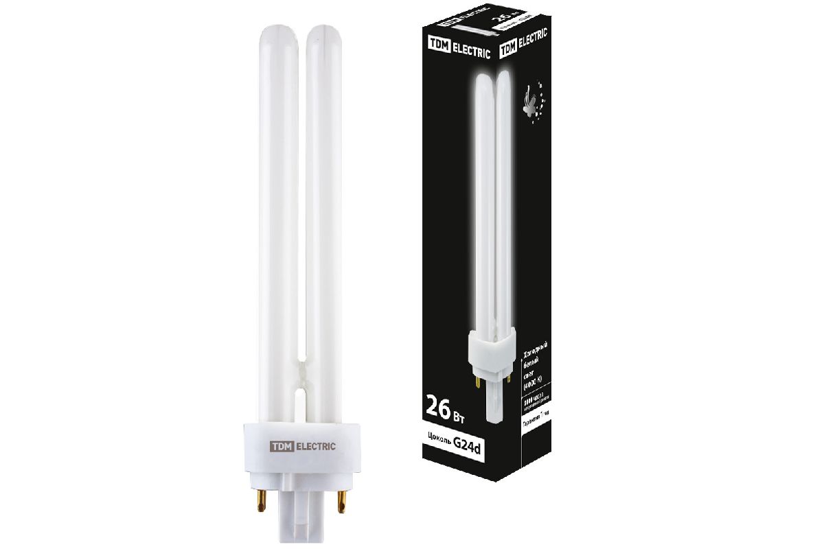 Лампа энергосберегающая TDM Electric G24d-3 26W 4000K матовая SQ0323-0091 в Санкт-Петербурге