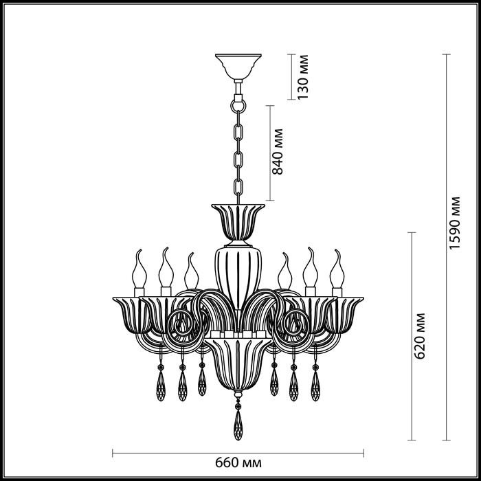 Подвесная люстра Odeon Light Ninfea 3950/6 в Санкт-Петербурге