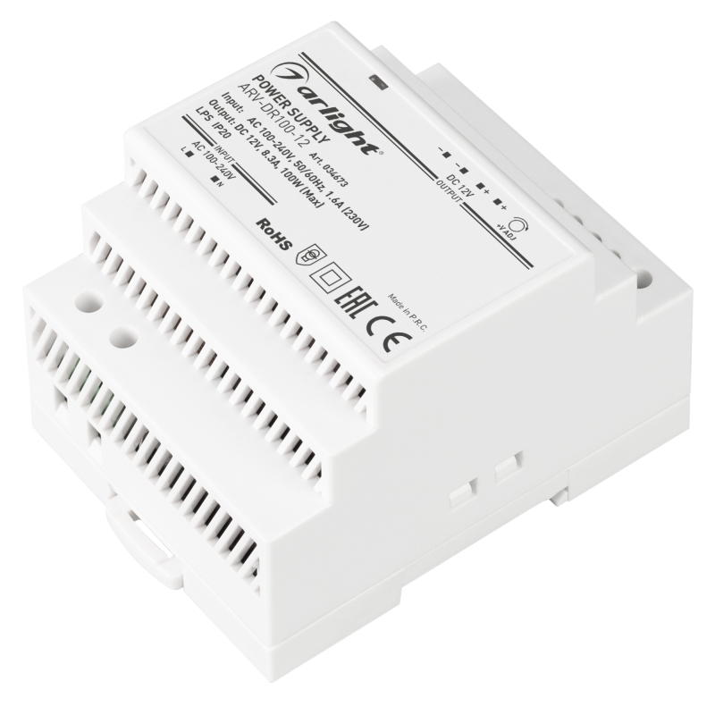 Блок питания Arlight ARV-DR100-12 (12V, 8.3A, 100W) 034673 в Санкт-Петербурге