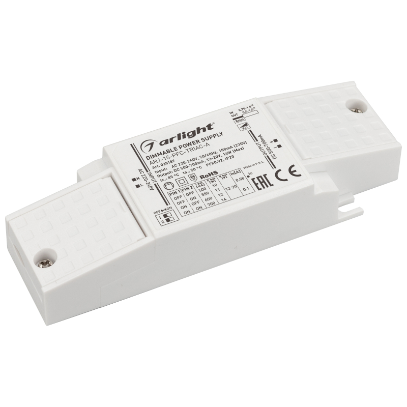 Блок питания Arlight ARJ-15-PFC-Triac-A (14W, 500-700mA) 028187 в Санкт-Петербурге