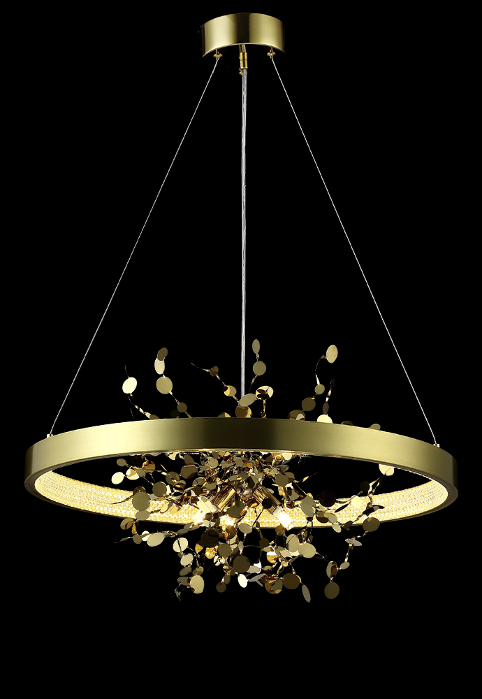 Подвесная люстра Crystal Lux GARDEN SPLED+3 D600 GOLD в #REGION_NAME_DECLINE_PP#