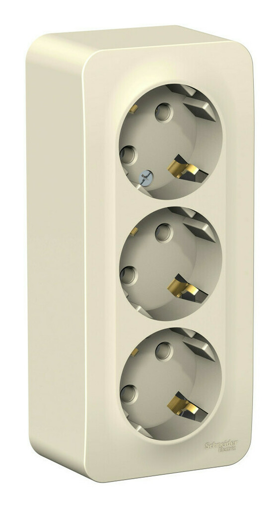 Розетка 3-ая с/з без шторок 16А, 250В, изолир. Пластина Systeme Electric Blanca наруж Молочная BLNRA010312 в #REGION_NAME_DECLINE_PP#