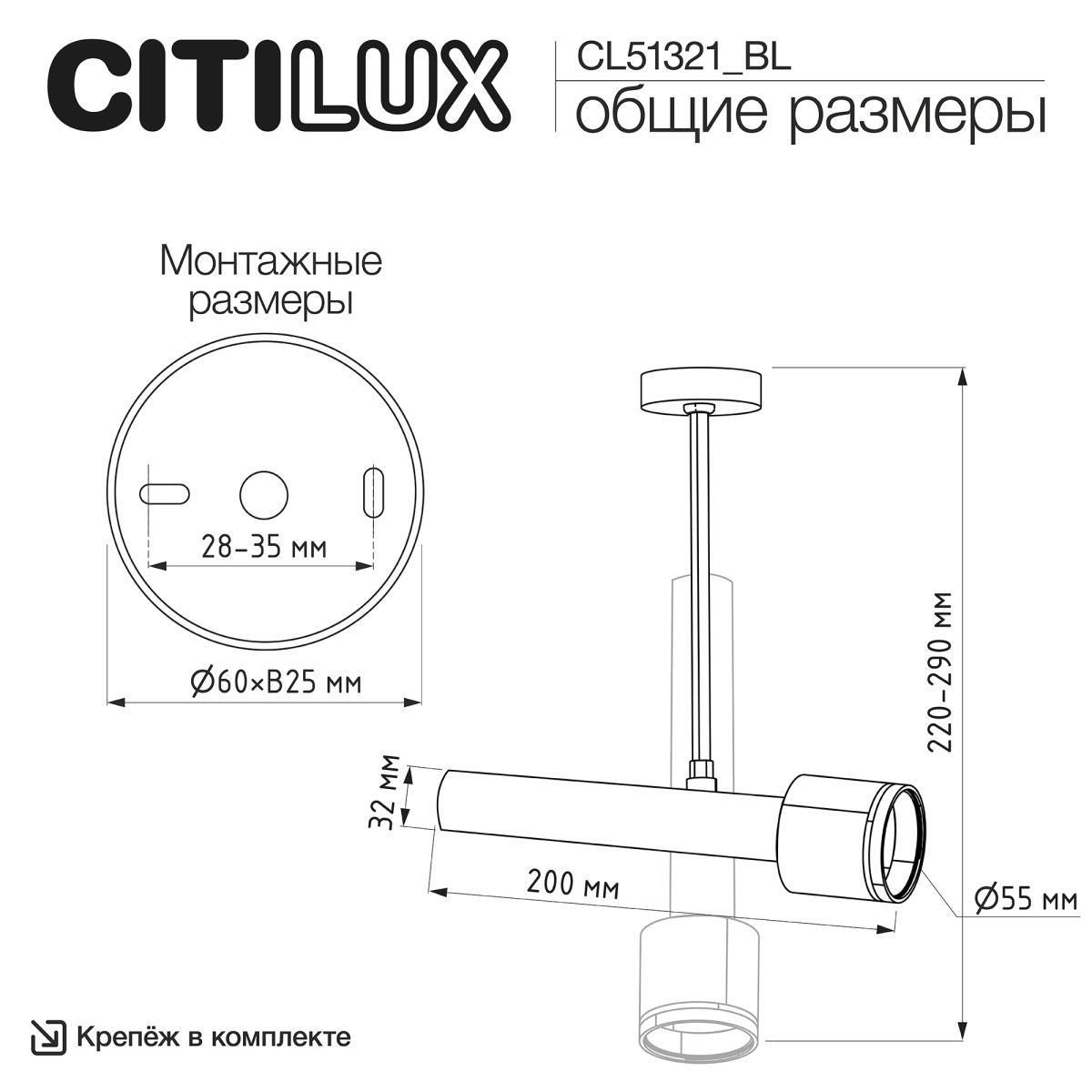 Спот Citilux Vektor CL51321_BL в Санкт-Петербурге