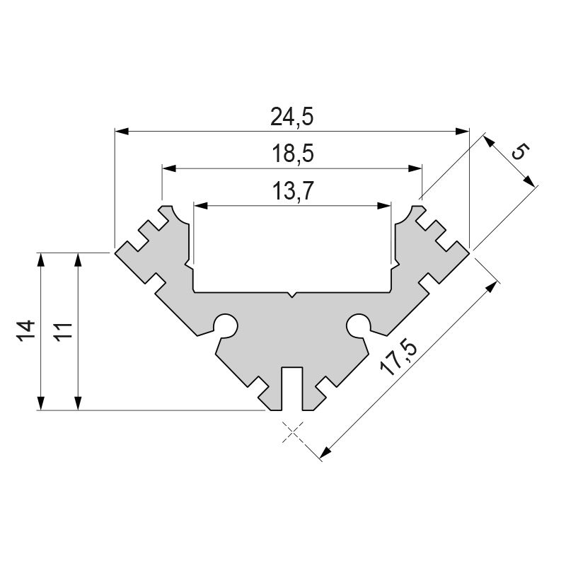 Профиль угловой Deko-Light AV-04-12 975411 в Санкт-Петербурге