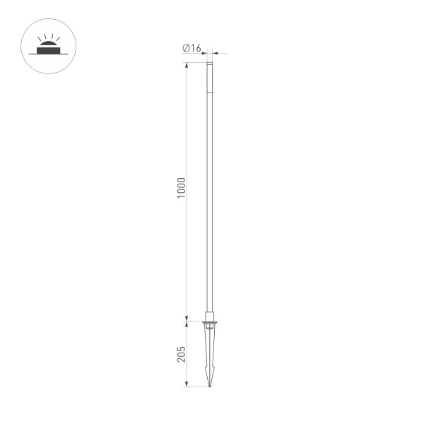 Ландшафтный светильник Arlight KT-Canna-L1000-1W Warm3000 034163 в Санкт-Петербурге