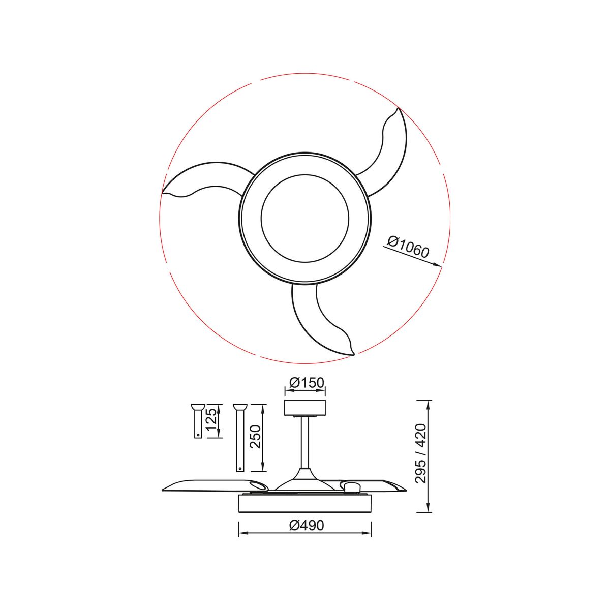 Люстра-вентилятор Mantra Niseko Fan 9063 в Санкт-Петербурге