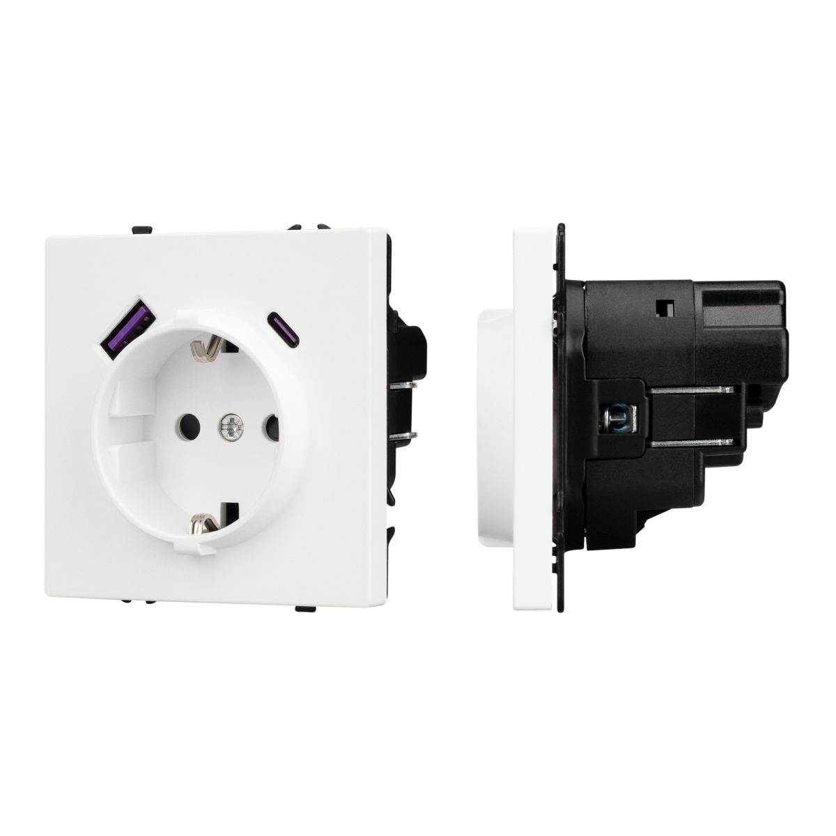 Механизм розетки с USB зарядкой Arlight SCT-NOBE-MUAC-SFPL-WH (230V, 16A) 054284 в #REGION_NAME_DECLINE_PP#