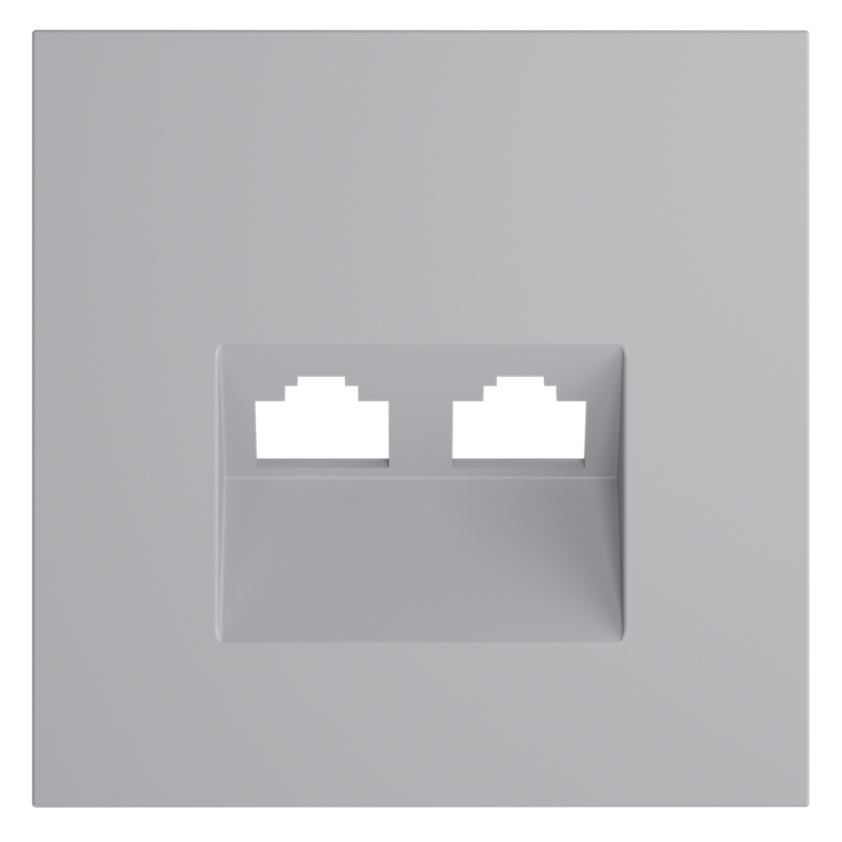 Накладка для розетки компьютерной двойной RJ45+RJ45 кат.6 Voltum S70 (серый) VLS001416 в Санкт-Петербурге