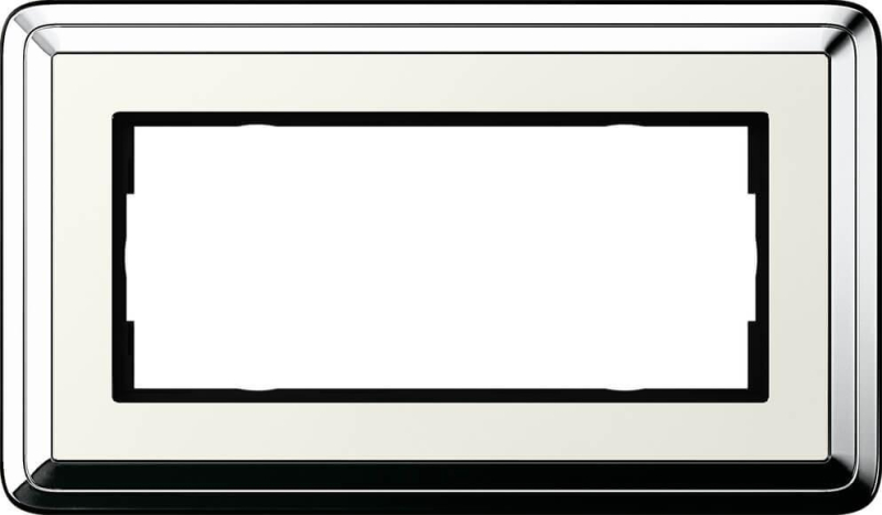 Рамка 2-модульная Gira ClassiX хром/кремовый 1002643 в Санкт-Петербурге