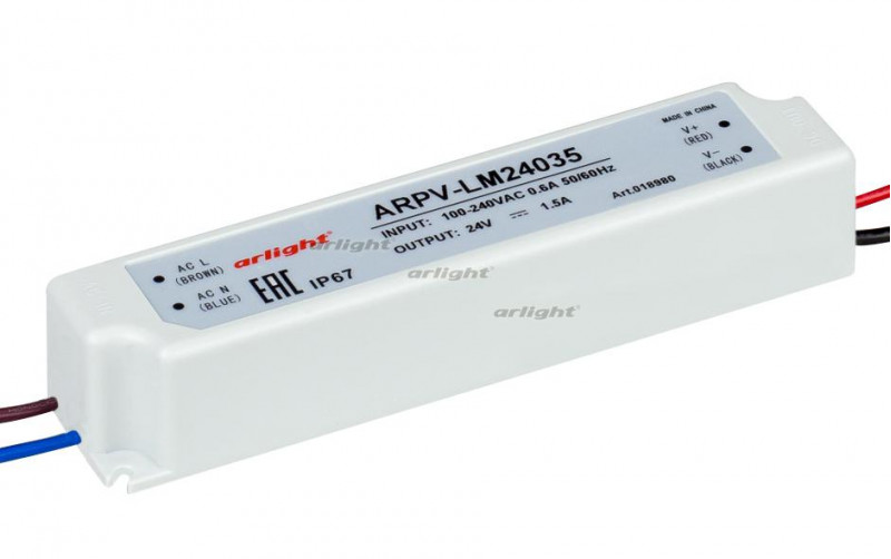 Блок питания Arlight ARPV-LV24035-A (24V, 1.5A, 36W) 018980 в Санкт-Петербурге
