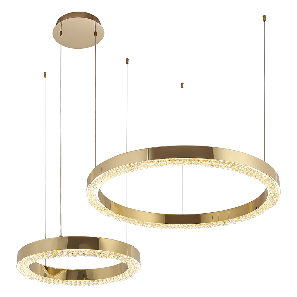 Подвесная люстра Crystal Lux SATURN SP90W LED GOLD в #REGION_NAME_DECLINE_PP#