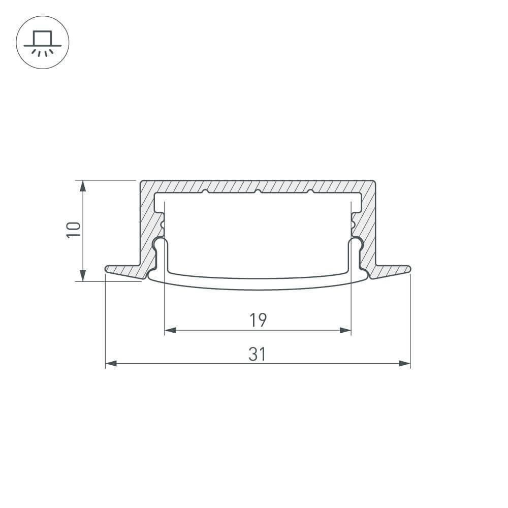 Профиль Arlight ARH-WIDE-F-H10-2000 ANOD 016186 в Санкт-Петербурге