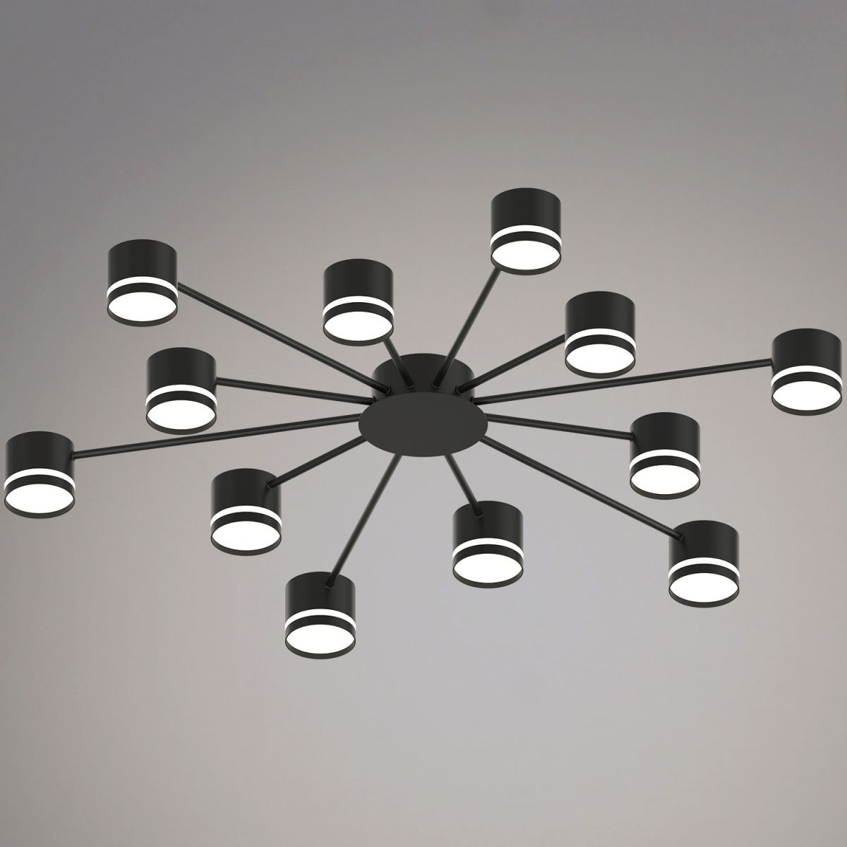 Потолочная люстра Reluce 06730-0.3-12 GX53 BK в #REGION_NAME_DECLINE_PP#