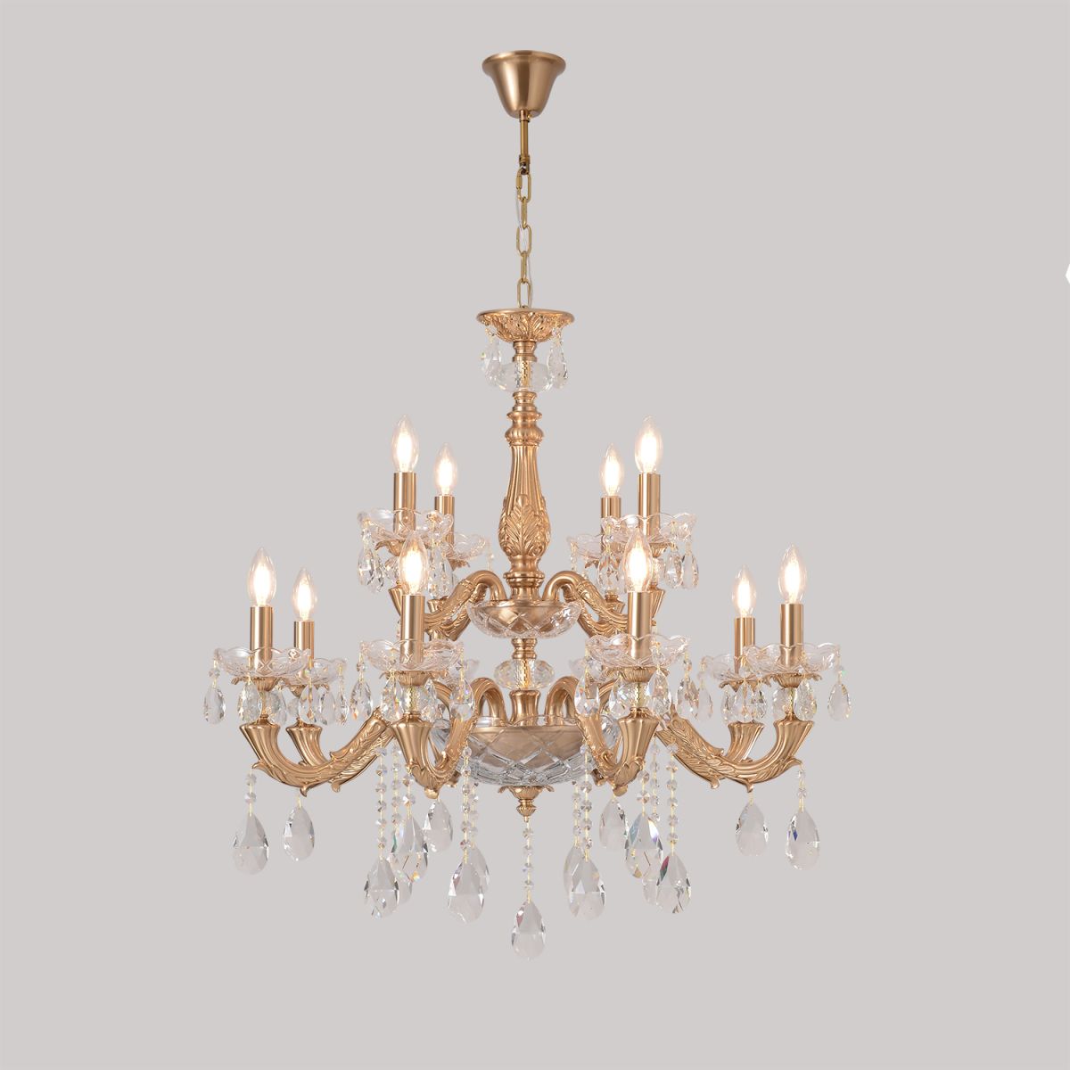 Подвесная люстра Crystal Lux ELIZABETH SP8+4 BRASS в Санкт-Петербурге