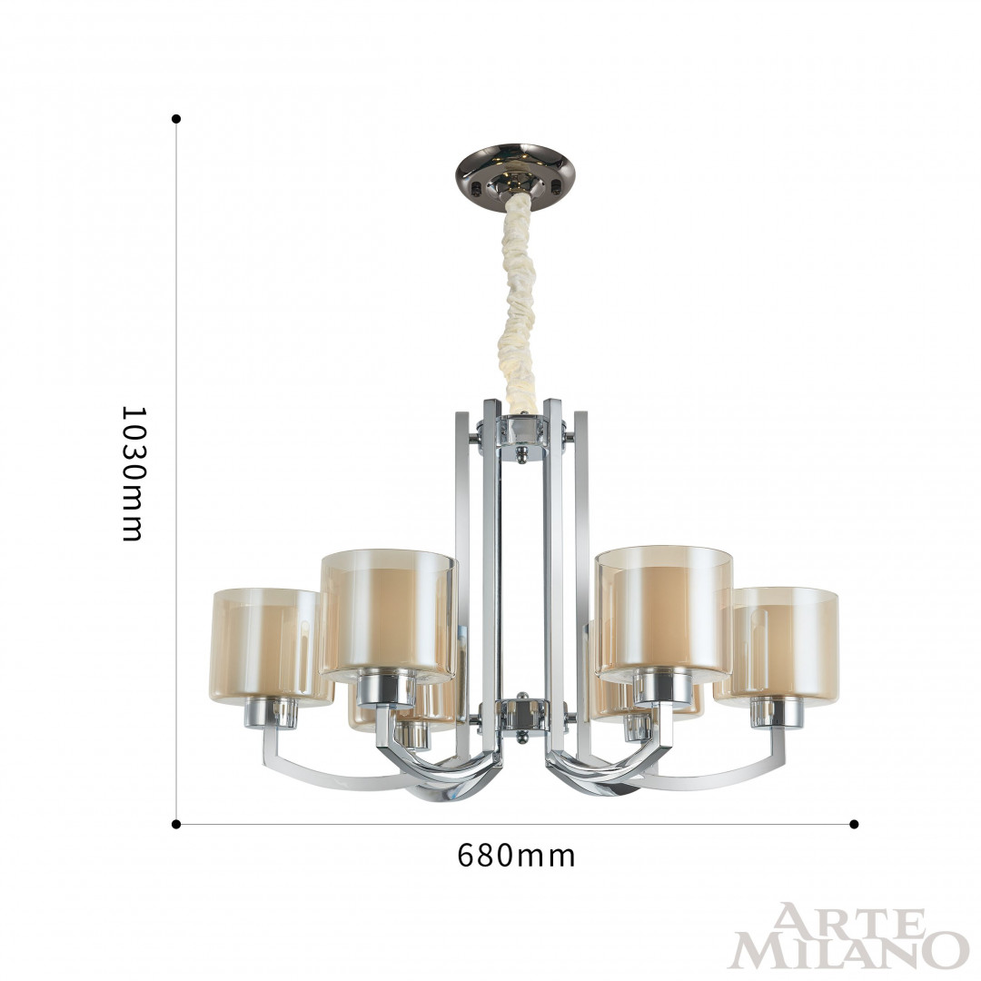 Подвесная люстра Arte Milano Neapolis 277207/6 Ni в #REGION_NAME_DECLINE_PP#