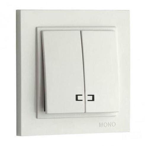 Выключатель двухклавишный с подсветкой Mono Electric Despina 10А 250В слоновая кость 102-010025-103 в Санкт-Петербурге