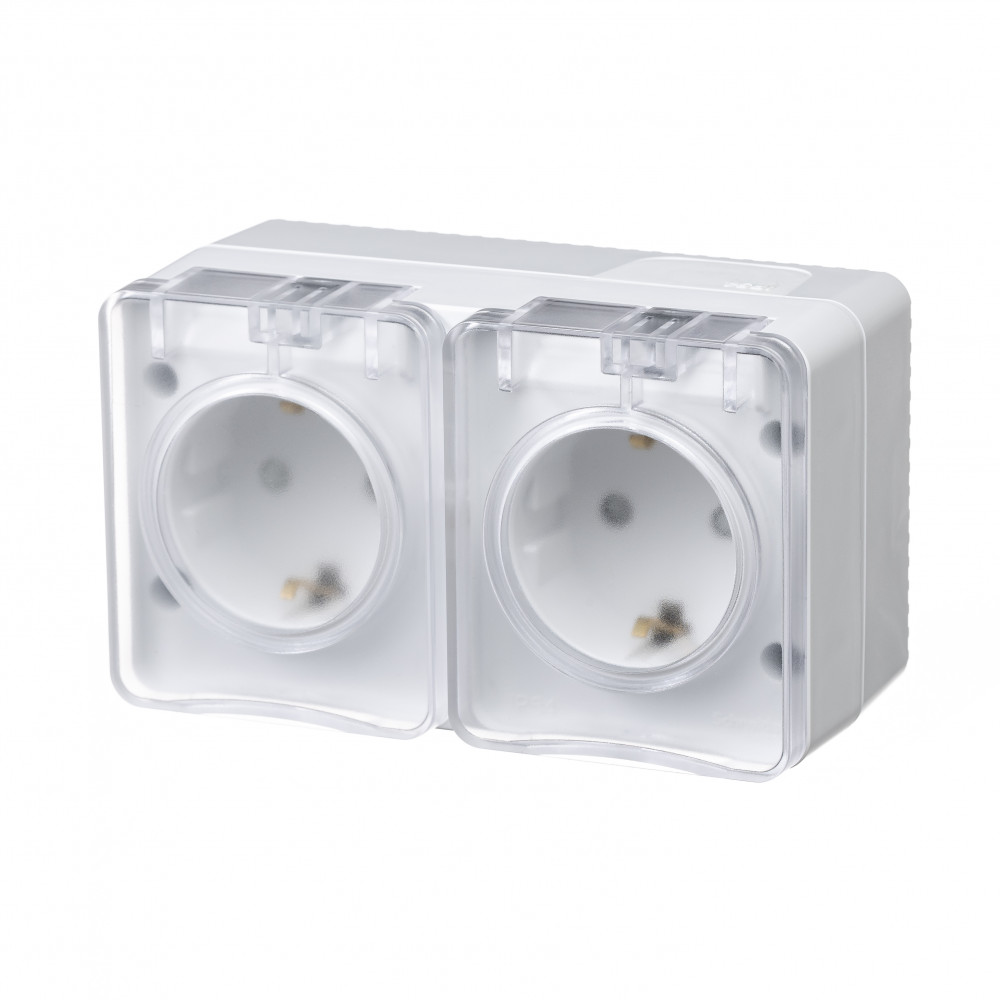 Розетка 2-ая с/з со шт., 16А 250B IP54 Systeme Electric AtlasDesign Profi54 ATN540126 в Санкт-Петербурге