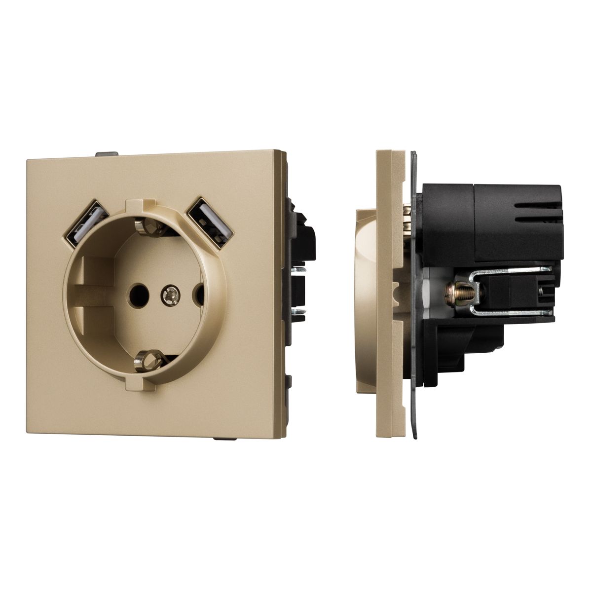 Механизм розетки с USB зарядкой Arlight SCT-TENDO-MUAA-SFPL-GD (230V, 16A) 054604 в Санкт-Петербурге