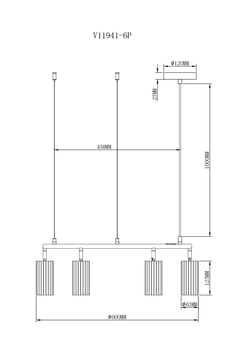 Подвесная люстра Moderli Cora V11941-6P в #REGION_NAME_DECLINE_PP#