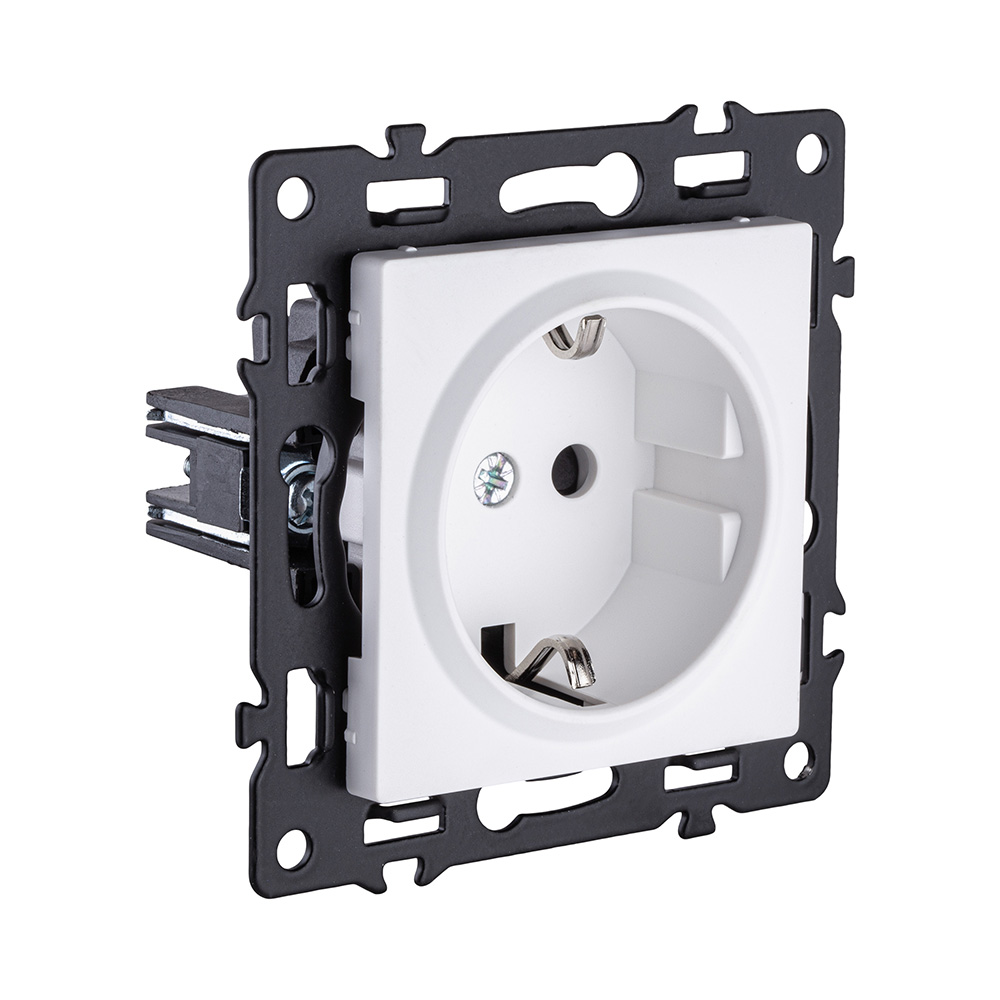 Розетка штепсельная SCHUKO 16A/250 В, белый Kollinger Asthetik AS-014WH в #REGION_NAME_DECLINE_PP#