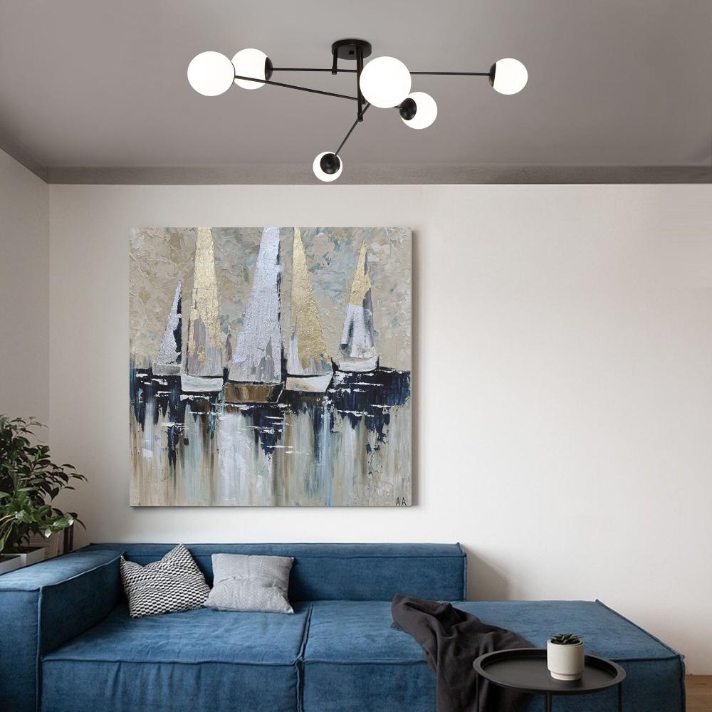 Потолочная люстра Eurosvet Netz 30181/6 черный Smart a062214 в Санкт-Петербурге