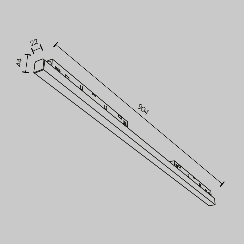 Трековый магнитный светильник Maytoni Basis TR030-4-30W3K-WW-DS-B в Санкт-Петербурге