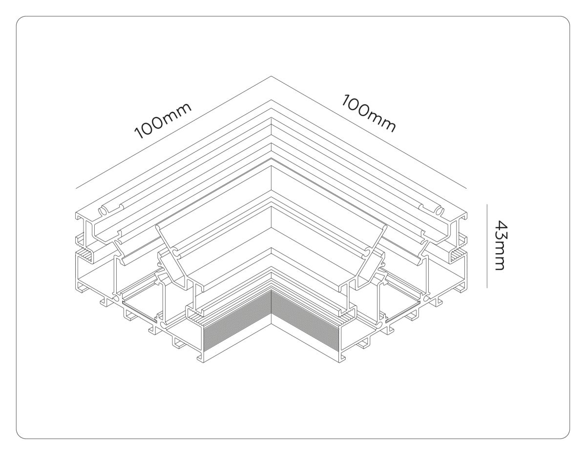 Коннектор угловой для корпуса в натяжной потолок Ambrella Light Track System GL1981 в #REGION_NAME_DECLINE_PP#