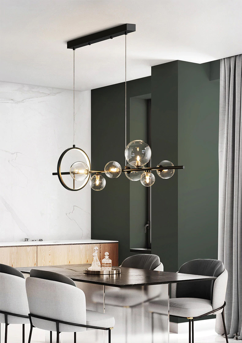 Подвесная люстра Delight Collection Art Deco Bubble KG1233P-7 black/clear УЦ в Санкт-Петербурге