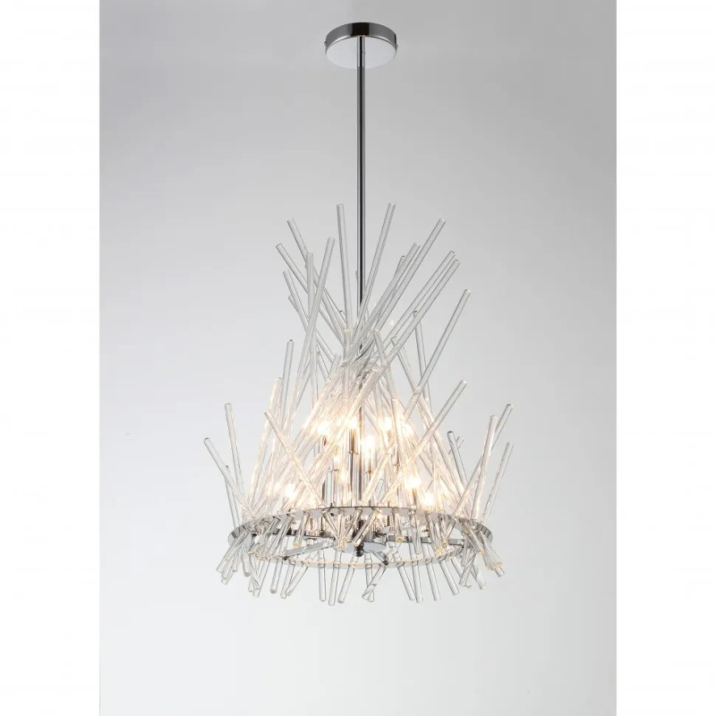 Люстра на штанге iLamp Casa 966C-12 CR+CL в #REGION_NAME_DECLINE_PP#