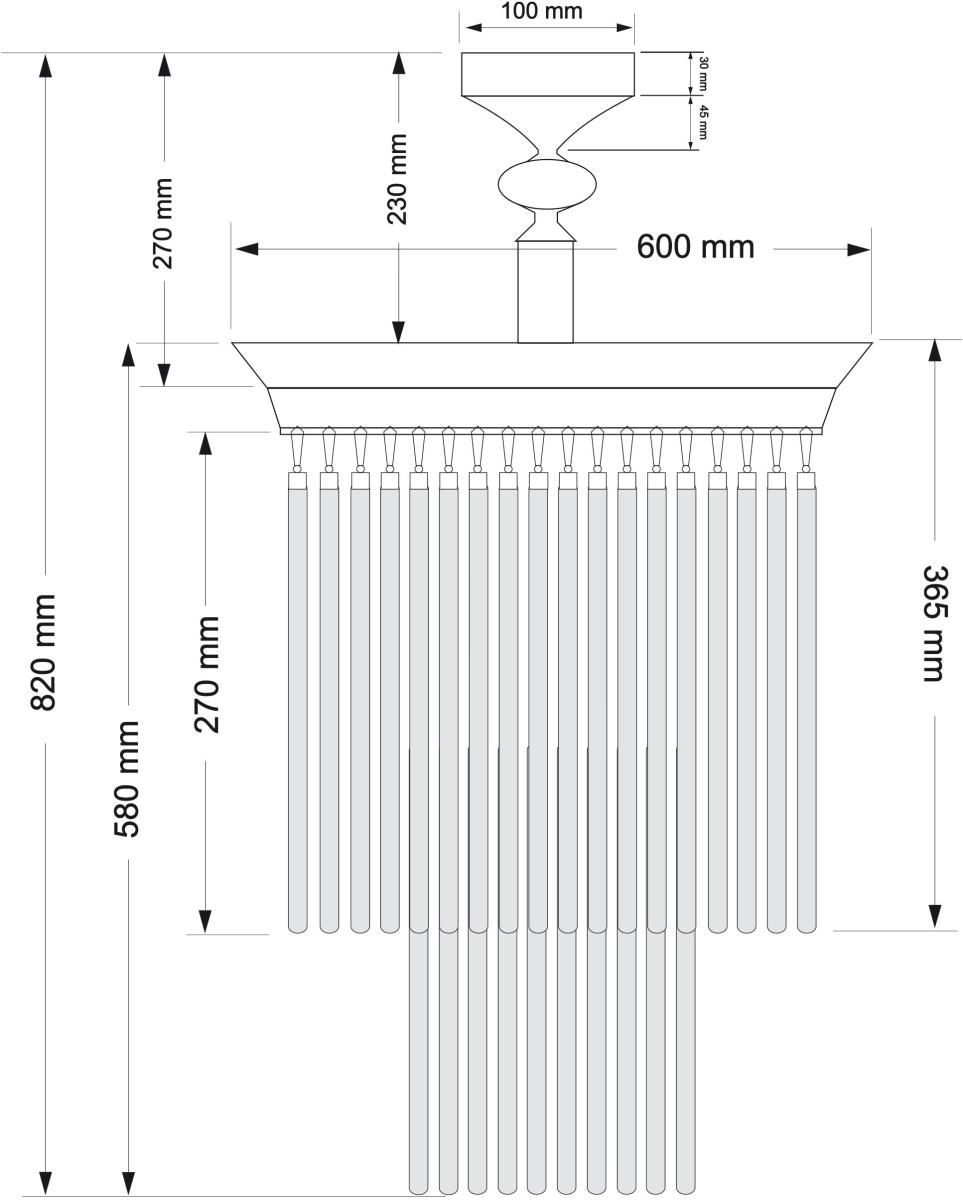 Люстра на штанге Kutek Fiore FIO-PL-9(P)600/270 в #REGION_NAME_DECLINE_PP#