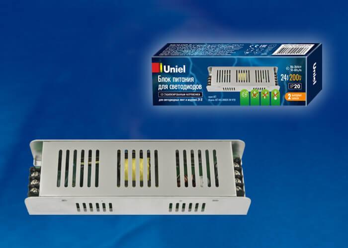 Блок питания (UL-00002433) Uniel 24V 200W IP20 8,4A UET-VAS-200B20 в Санкт-Петербурге