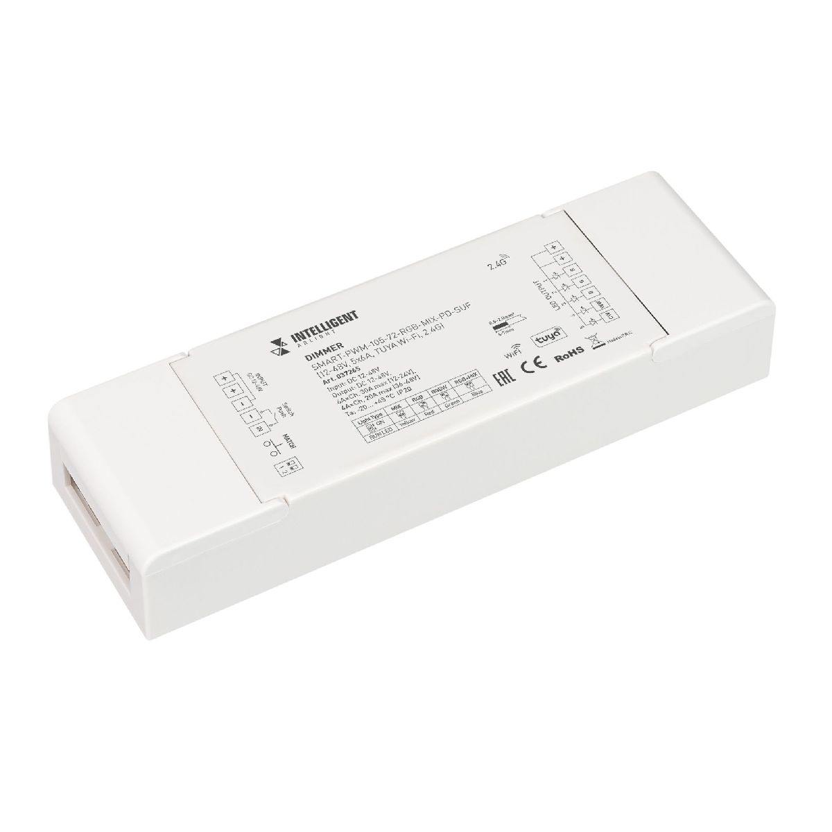 Диммер Arlight SMART-PWM-105-72-RGB-MIX-PD-SUF (12-48V, 5x6A, TUYA Wi-Fi, 2.4G) 037265 в #REGION_NAME_DECLINE_PP#