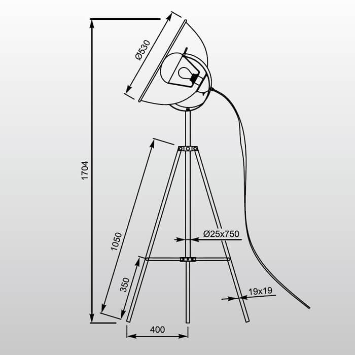 Торшер Zumaline ANTENNE TS-090522F-BK в Санкт-Петербурге