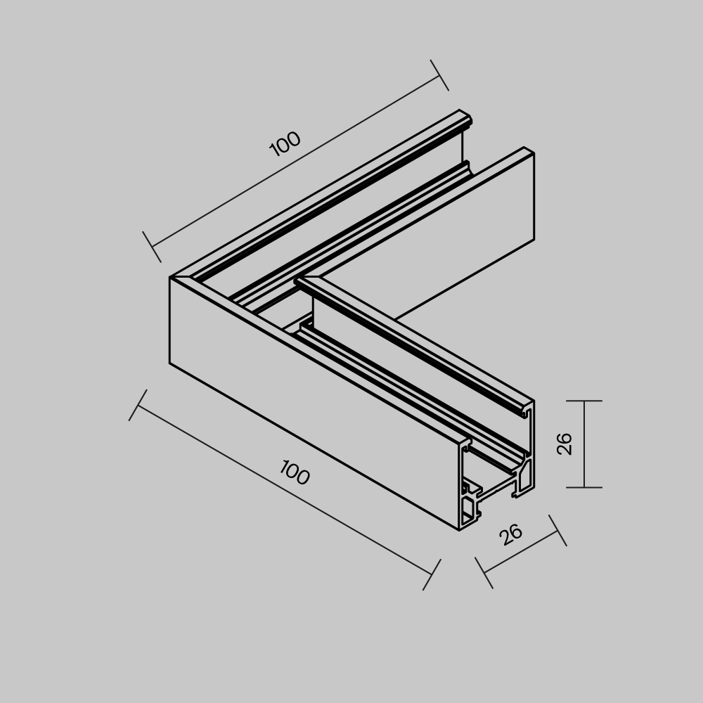 Угол-соединитель Maytoni Technical Exility TRAMN034CL-41W в Санкт-Петербурге