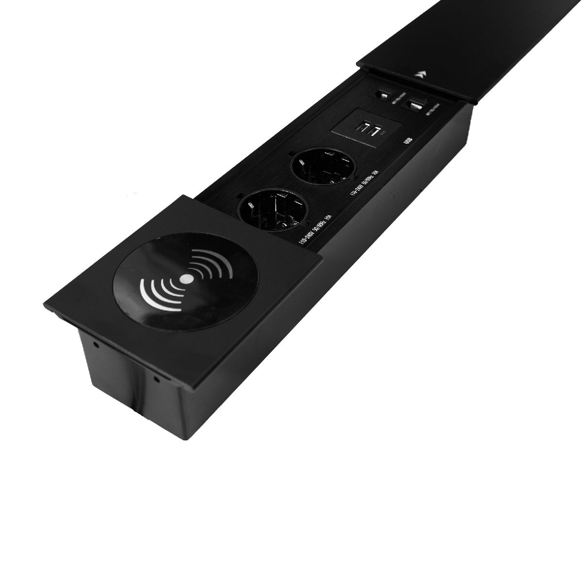 Блок розеток JX (Slide Top) (2 секции RJ-45 + 2 USB беспр.зарядка с кабелем питания) Mebax 00-00002893 в Санкт-Петербурге