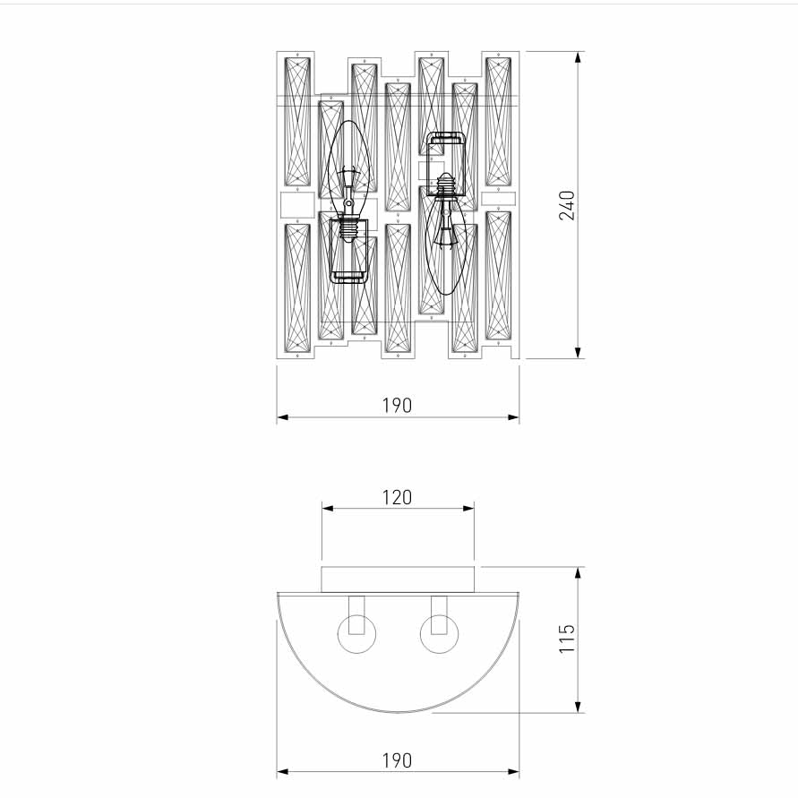 Настенный светильник Bogates Frammenti 352/2 Strotskis (275/2) в Санкт-Петербурге