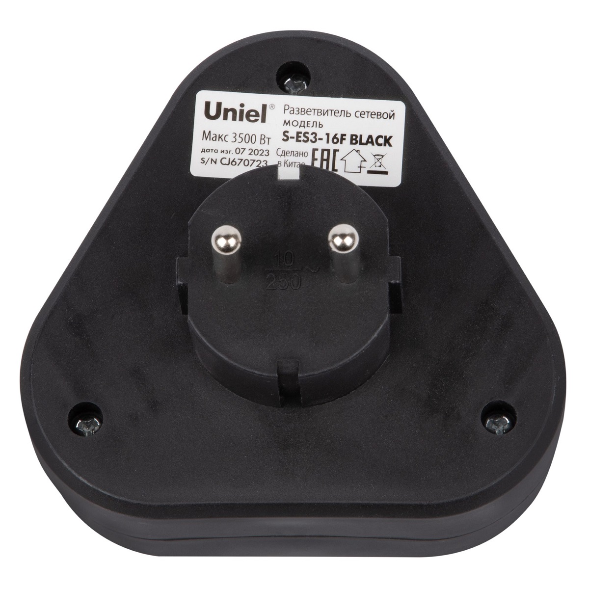 Сетевой разветвитель Uniel S-ES3-16F BLACK UL-00011238 в Санкт-Петербурге