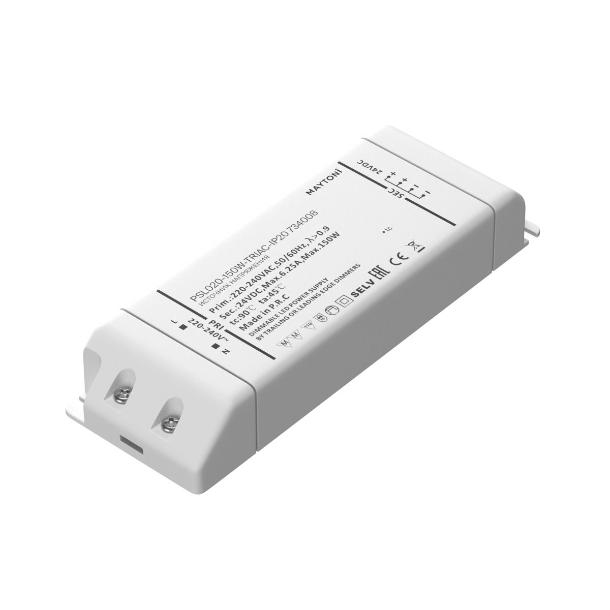 Источник напряжения Maytoni Triac 150Вт DC24В IP20 734008 в Санкт-Петербурге