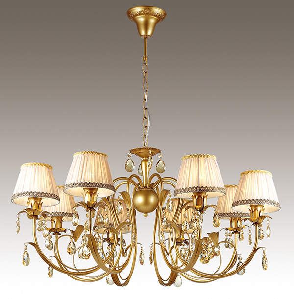 Подвесная люстра с абажуром из ткани Odeon Light Carolla 3398/8 в Санкт-Петербурге