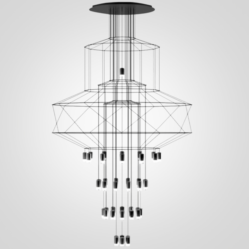 Каскадная люстра ImperiumLoft Vibia Wireflow 75394-22 в Санкт-Петербурге