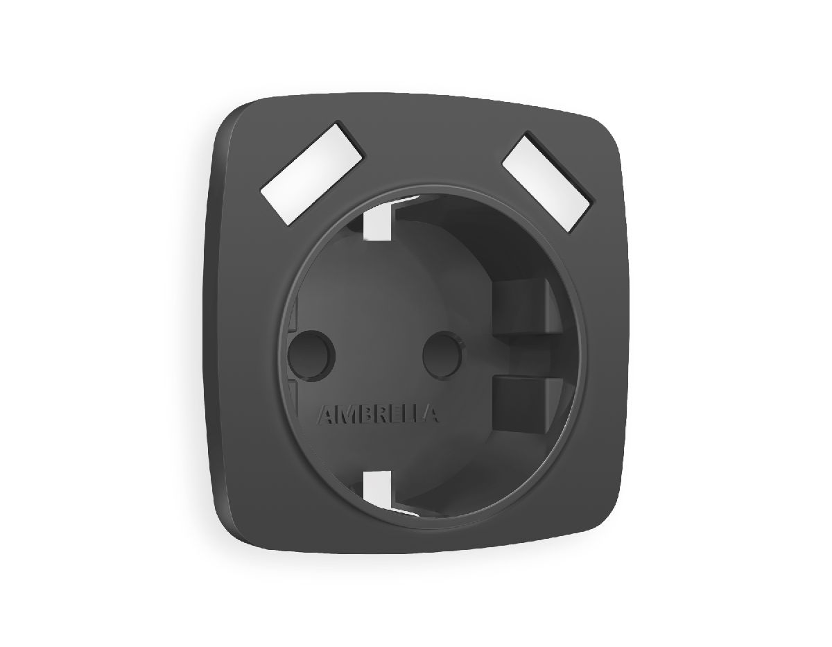 Лицевая панель для розетки с/з со шторками 2USB A+A Ambrella Volt Omega OP9090 в Санкт-Петербурге