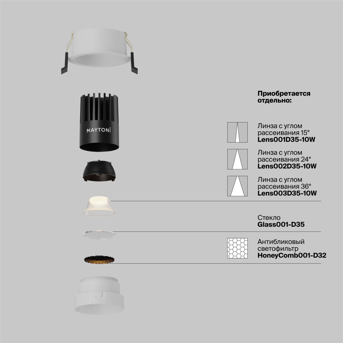 Встраиваемый дизайнерский светильник Maytoni Dip DL115-10W-2.7K-W в Санкт-Петербурге