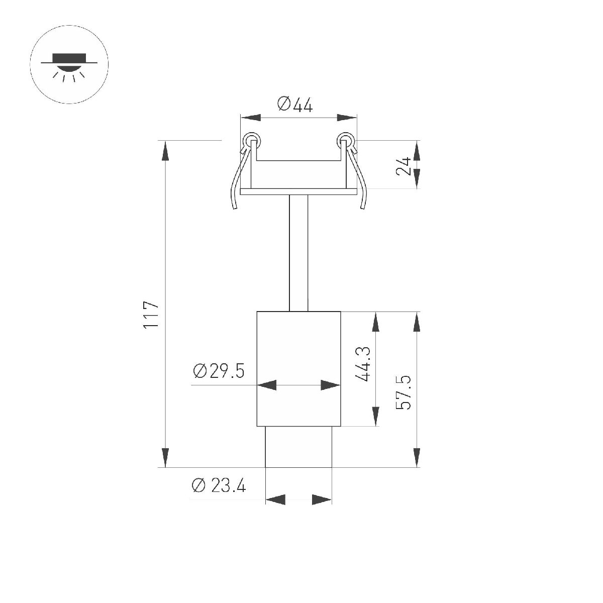 Встраиваемый спот Arlight ART-NEMO-BUILT-ZOOM-R29.5-2W Warm3000 049769 в Санкт-Петербурге