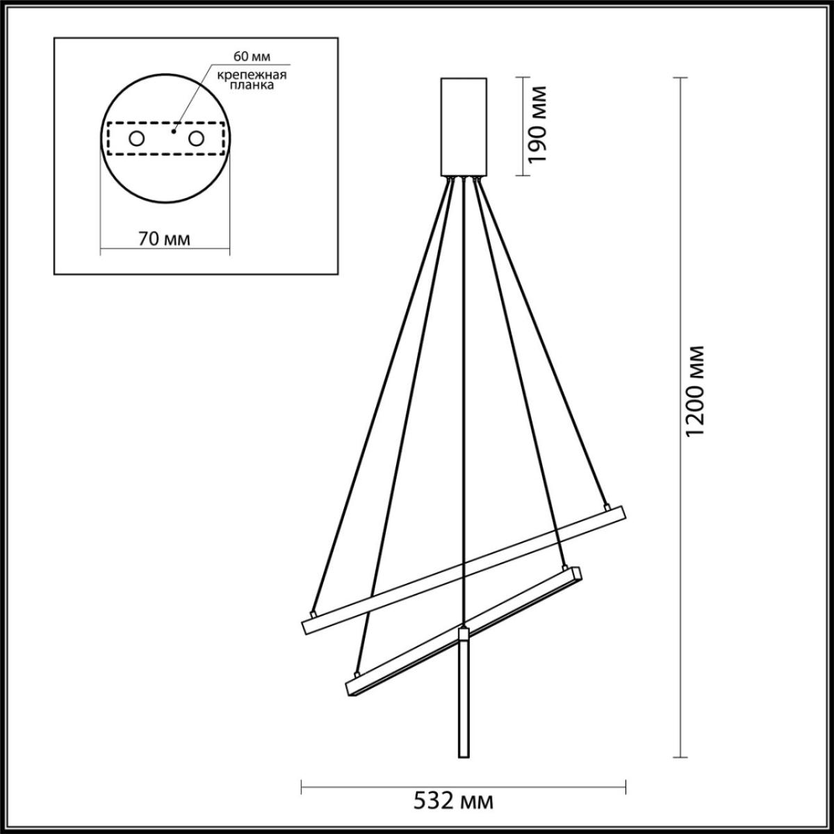 Подвесной светодиодный светильник Odeon Light Cometa 3860/39B в Санкт-Петербурге