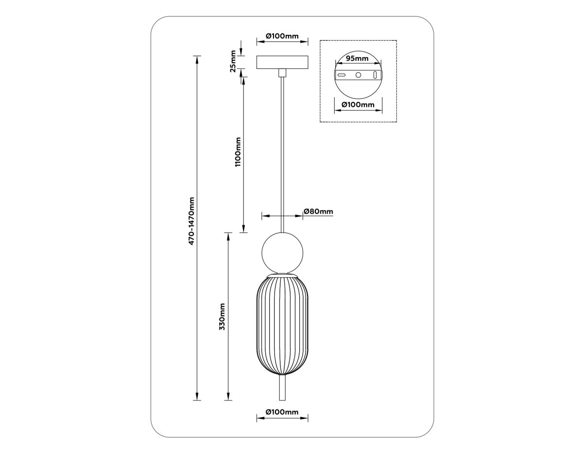 Подвесной светильник Ambrella Light High Light Ceramo Modern LH53101 в Санкт-Петербурге