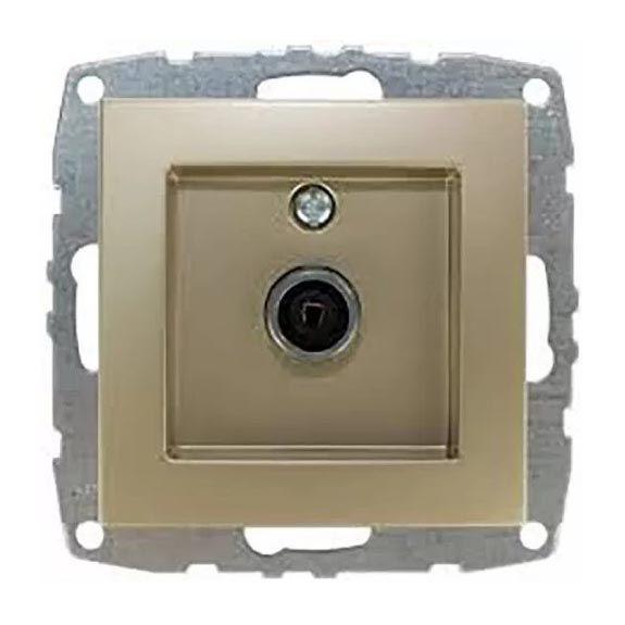 Розетка TV концевая с экраном Mono Electric Despina-Larissa титан 500-002205-138 в Санкт-Петербурге