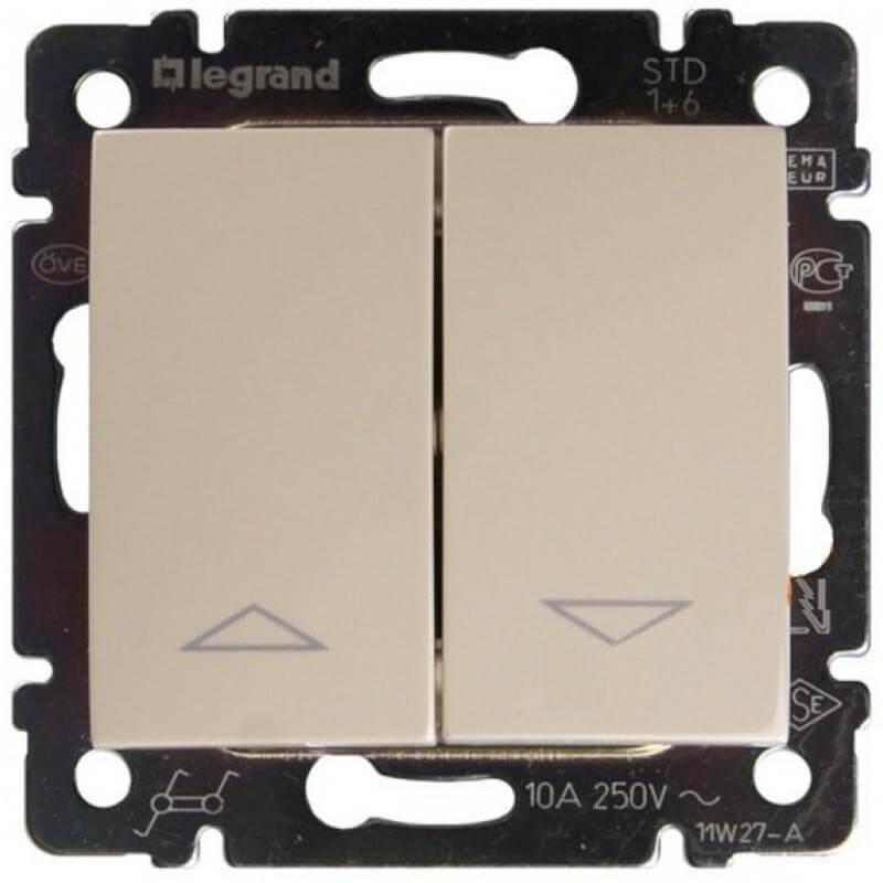Переключатель управления жалюзи Legrand Valena Valena 10A 250V механическая блокировка слоновая кость 774304 в Санкт-Петербурге
